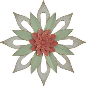 JWZSKZYZ Metal Flower Wall Decor, Modern Iron Floral Wall Art Sculpture Farmhouse Hanging Decoration for Home Living Room, Bathroom, Kitchen, indoor, Patio Porch (1-B)
