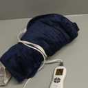 Massaging Weighted Heating Pad for Back Pain Relief,Heating Pads for Neck, Shoulder,Cramp,Portable Heated Pad with 3 Heat Settings & 6 Massage,18 Relaxing Combinations,Auto Off,20"*24",Dark Blue