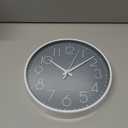 jomparis Wall Clock 12 Inch Non-Ticking Silent Battery Operated Round Wall Clock Modern Elegant Simple Style Clock for Home Office Kitchen Bedroom Living Room