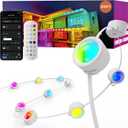 Fitop Permanent Outdoor Lights, 200FT RGB Smart LED Eaves Light, IP67 Waterproof Outdoor Strip Lights, 16 Million Colors, Extendable, App/Remote Control, Music Sync