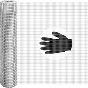 48in x 100ft Hardware Cloth Hot-Dip Galvanized Welded Wire Mesh - Heavy Duty 3/4inch 23 Gauge Chicken Wire Fencing for Garden, Chicken Coop, Rabbit Cage, Rodent & Predator Protection