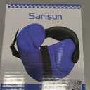 SARISUN Travel Pillows for Airplanes, Airplane Pillow for Long Flight, Airplane Head Strap with Eye Mask for Sleep, Travel Neck Pillow for Car Road Trip, 360° Support Headrest, Stop Bobblehead, Black