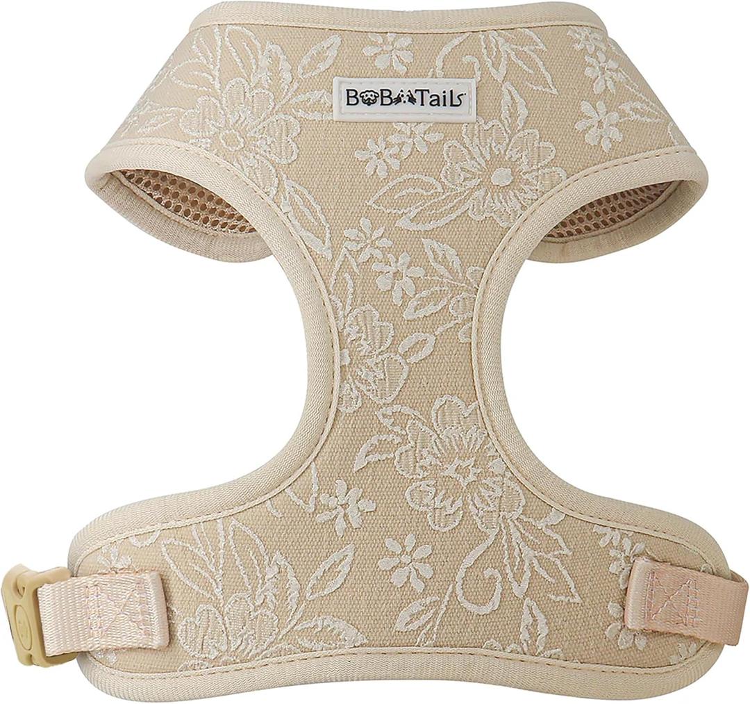 No Pull Dog Vest Harness for Small&Medium Dogs, Side Clip Adjustable Pet Vest, Soft Breathable, Fashion Dog Harnesses for Walking, Running, Shopping (Nude, XS) (Chest 13.7"-18.9"), Nude Morning Glory