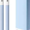 Kaco FIRST Gel Pens 2 Pieces with Black Ink, 0.5 mm Fine Point, Smooth Writing Experience, Aesthetic Cute Stationery for Journaling, Note Taking Pens (2000 Cerulean)