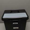 IRIS USA File Box with Lid File Organizer for Letter File w/Organizer-Lid, Plastic Mobile Filing Organizer, Water Resistant Document Box, Portable File Box with Handle, Secure Buckle, Lockable, Black