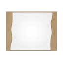 Mirror Brown Wood Outline Top and Bottom 29x32 Inches - Stuff's