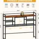 Snughome Desk Shelf, 38.6" Desktop Bookshelf, Desk Hutch Dorm, Countertop Storage Hutch with 5 Shelves for Computer Desk, Multipurpose Wood Desktop Display Organizer Rack for Home Office Dorm