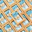 Demissle 30 Pcs Mini Scented Soap Party Favor Gifts Baby Shower Favors Handmade Flower Soap Party Favors for Guest with Thank You Tag for Wedding Bridal Shower Gender Reveal Gift(Blue,Fresh)