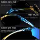 KAPVOE Sports Sunglasses Polarized Cycling Glasses Baseball Running Mountain Bike Triathlon Golf MTB for Men Women - K87 (07)