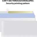 #10 Envelopes Letter Size Self Seal | 500 Business Mailing Security Peel and Sealing Envelope | 100% Tinted | no 10 White Windowless Legal Regular Plain Envelops Pack | 4-1/8 x 9-1/2 Inches | 24 LB, 500 Count
