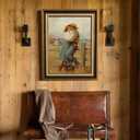 Canvas Frame with Liner for 18x24 Art Prints Oil Paintings, 2.6" Wide DIY Open Back Wall Frames for Landscape Family Animal Memorial Portraits, No Glass & Backing (Black Gold)