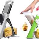ONCE FOR ALL Upgraded Safe Mandoline Slicer Plus Black & Vegetable Slicer Green