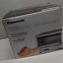 Panasonic FlashXpress Toaster Oven Countertop, 4-Slice Small Toaster Oven Compact Size with Double Infrared Heating, 6 Auto Cook Options and Precise Temperature Control, 1300W - NB-G110P (Silver), 12"d X 13"w X 10.25"h