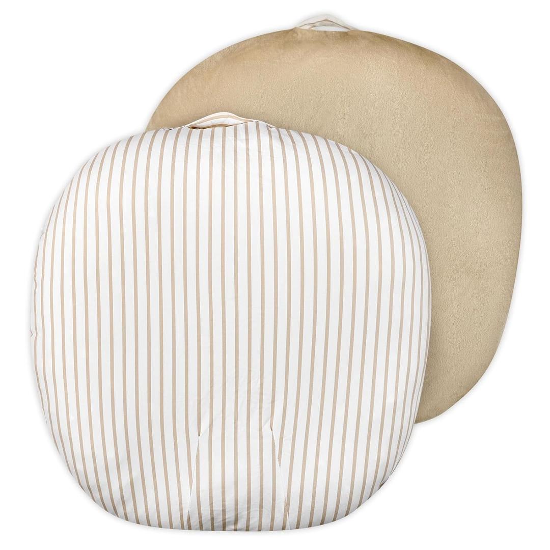 Newborn Lounger Cover for Girls Boys, Removable Soft Baby Lounger Cover 1 Pack, Reversible Infant Lounger Cover Fleece, Light Brown (Only Cover)