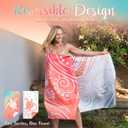 WEKAPO Microfiber Beach Towel  Ultra-Soft & Quick-Dry, Extra Large (71 x 39), Perfect for Beach, Travel & Outdoor Lightweight, Sand-Free & Vibrant Design (Gradient Coral Sea Turtle)