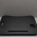 Zapuno Foldable Laptop Bed Table Multi-Function Lap Serving Tray Dining Table with Storage Drawer and Water Bottle Holder, Slot for Eating, Working on Couch/Sofa (Arc Shape)