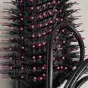Hair Dryer Brush Blow Dryer Brush in One, Upgraded 4 in 1 Hair Dryer and Styler Volumizer with Negative Ion Anti-frizz Ceramic Titanium Barrel Hot Air Hair Straightener Brush (Black/Pink)