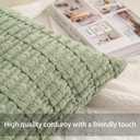 Pack of 2 Corduroy Decorative Throw Pillow Covers 18x18 Inch Soft Striped Pillow Covers Modern Farmhouse Home Decor for Sofa Living Room Couch BedAqua