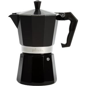 Primula Classic Stovetop Espresso and Coffee Maker, Moka Pot for Italian and Cuban Caf Brewing, Greca Coffee Maker, Cafeteras, 6 Espresso Cups, Black