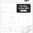 Gannyfer 2026 Wall Calendar, 14" x 11" Spiral Bound 2026 Calendar, 18 Month Minimalist Wall Calendar, Use Now to Dec 2026, Magnetic Fridge Calendar Perfect for Home School Office (3 Stickers)