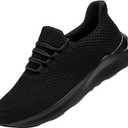 Womens Slip-On Barefoot Flats Wide Toe Box Casual Sneakers Minimalist Walking Shoes Non Slip All Season (Black)