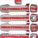NewYall Black Exterior Door Handle Covers for Toyota Sequoia Tundra 2007-2021 Outer Front Rear Left Driver Right Passenger Side