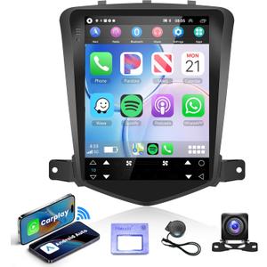 Android Car Radio Car Stereo for Chevrolet Cruze J300 2008 2009 2010 2011 2012 with Wireless Carplay Android Auto, 9.7'' Touch Screen Head Unit WiFi GPS Bluetooth FM RDS HiFi AHD Rear Camera SWC