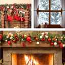 2 x 200PCS Christmas Garland Ties for Banister,15.7in Flexible Adjustable Holiday Garland Ties Green for Xmas Stair Home Decor Craft