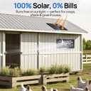 DC HOUSE 20W Solar Powered Exhaust Fan for Chicken Coops Greenhouses, Sheds, Pet Houses, and Windows Waterproof and Easy Plug and Play Installation Max Applicable Space 880ft3 (25 m3)