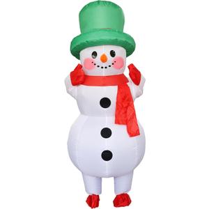Inflatable Christmas Snowmen Costume for Adult, Air Blow up Suit Snowmen Christmas Full Body Outfit Festival Costume Carnival (Snowmen)