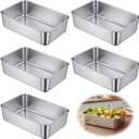 6PCS Loaf Pans for Baking Bread, 8 x 5 Inch Stainless Steel Bread Bake Pans, Homemade Baking Tray for Meatloaf, Bananas, Brownies, Lasagnas, Dishwasher Oven Safe