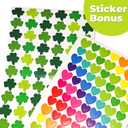 LUZLAB 3pc Flameless Candles with Heart & Shamrock Stickers - St. Patrick's Day Flameless Candles for Ambiance Battery Operated LED Pillar Candles for Gifts Home Garden Decor