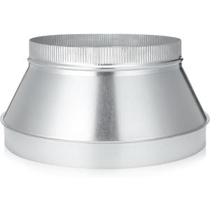 Zonon 16" to 12" Duct Reducer Single Wall Galvanized Metal Fitting HVAC Durable Transition Connector for Ventilation Systems Heating Cooling and Airflow Management