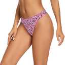 voenxe Seamless Women Underwear Thongs,No Show Ladies Thong,No Line Workout Breathable Comfortable Panties,Soft Undies,5-Pack (L)