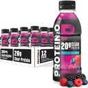 Protein2o Hydration Drink - 2-in-1 Liquid Clear Whey Protein Isolate and Electrolyte Drink - 20g Protein, Vitamins B5, B6 - Post-Workout Recovery - 16.9 Fl Oz - 12 Count Mixed Berry (EXP 10/31/27)