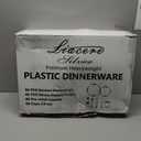 Liacere 350PCS Silver Plastic Plates&Pre Rolled Napkins for 50 Guests - Plastic Dinnerware Sets 100Silver Disposable Plates, 150Silver Silverware, 50Cups and 50Napkins for Wedding&Party