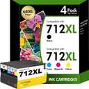 712 T210 712XL Ink Cartridge for HP Printers Black and Color Combo Pack