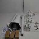 Dusk to Dawn Outdoor Lamp Post Light with GFCI Outlet, 3-Head Classic White Light Pole with Glass Panels (3 LED Bulbs Included), Aluminum Waterproof Outside Street Light for Backyard Garden Driveway