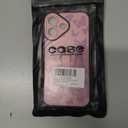 for iPhone 16 Case with Finger Strap Holder, Cute Cool Butterfly Print Pattern Design for Women Girls, Shockproof Anti Scratch Hand Kickstand Protective Cover, Pink