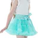 Girl's Lightweight Tutu Skirt Princess Puffy Skirt Layered Ballet Dance Skirt(Green,L) (Green, L)