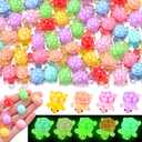 120pcs Luminous Mini Resin Turtles 9 Colors Glow in The Dark Tiny Sea Turtle Figures to Hide Small Plastic Ocean Animal for Micro Landscape Fairy Garden DIY Miniature Dollhouse Home Decor Party Favers