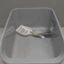 Cat Litter Box with High Sides Anti-Splashing for Indoor Cats Low Entry Kitty Litter Boxes (Grey)