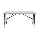 Iceberg IndestrucTable Too Classic, Center-Folding Table, Indoor/Outdoor, 350 lbs Weight Capacity, 60 x 30 x 29 - 65453 (Platinum)
