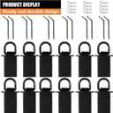12Pack Trailer Stake Pocket D Ring Heavy Duty Utility Trailer Stake Pocket Accessories Car Hauler Trailer Accessories Flatbed Black