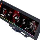 Lian Li 8.8" Universal Screen for PC - Adjustable Mounting for Any Computer Setup - Customizable ARGB Frame - PC Temperature Display Panel - LCD Screen Display - Mini Monitor - SM088X (US88 v1 Black)