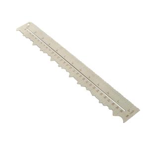 Stainless Steel Metal Paper Tearing Ruler Craft Ruler for Cutting Paper to Wavy Line Jagged and Irregular Edges 12'' Measuring Tool for Engineering School Office Architect and Drawing