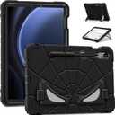 AKABEILA Compatible with Samsung Galaxy Tab S7/S8/S9/S9 FE 11 inch(2023) Tablet CaseLightweight Shockproof Rugged Protective Cover with Kickstand for Kids Children Boys Babies Black