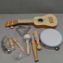 Vanplay Kids Guitar Set - Montessori Toys for 2 3 Year Old Boy Girls Birthday Gifts, 7 in 1 Musical Instruments for Toddlers 2-4, Band Sets with Ukulele/Flute/Tambourine/Maracas Toys for Kids 3-5