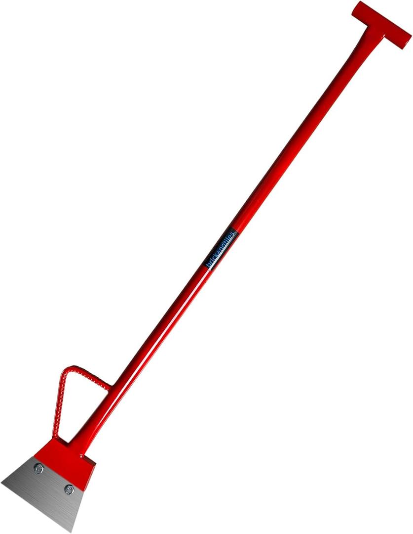 Industrial Floor Scraper 7 Inch Long Handle Professional Tile Scraper Removing Linoleum Carpet Adhesive Coatings from floor Heavy Duty Scraper (Floor Scraper)