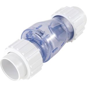 PVC Clear Check Valve/Spring Combination, Clear, 1.5 Inch Interface Water Check Valve(1.5")